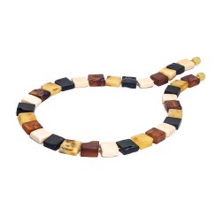 Бусы &quot;Квадрат&quot; из Янтаря и бивня мамонта