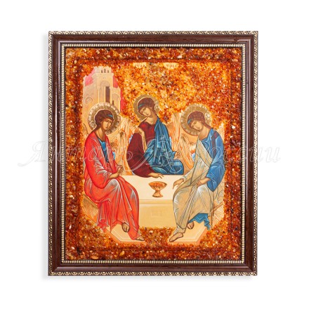 Икона из Янтаря св. Троица купить в Новосибирске