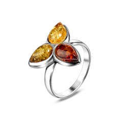 Кольцо из Янтаря Посеребрение