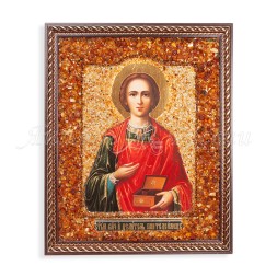 Икона из Янтаря св. Пантелеймон