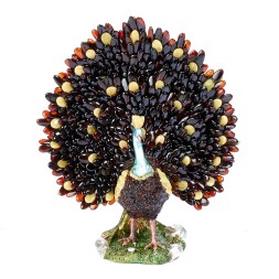 Павлин большой Янтарь/полистоун