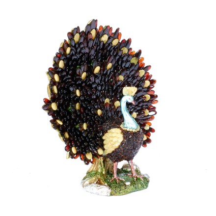 Павлин большой Янтарь/полистоун купить