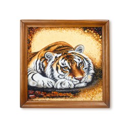 Картина &quot;Тигр портрет&quot; из Янтаря
