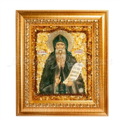 Икона из Янтаря св.Амвросий Оптинск.