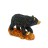 Медведь черный на подставке с рыбой , янтарь купить в Новосибирске