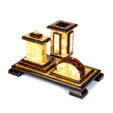 Набор настольный &quot;Канцелярский&quot; из Янтаря купить