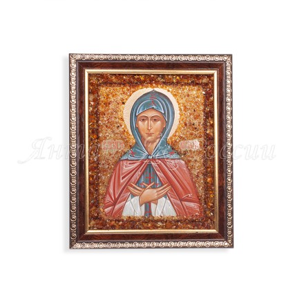 Икона из Янтаря св.Апполинария купить в Новосибирске