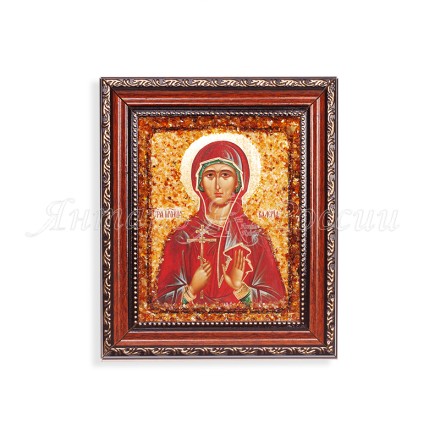 Икона из Янтаря св.Валерия купить в Новосибирске