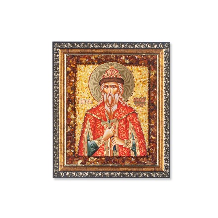 Икона из янтаря  св.Ярослав купить в Новосибирске