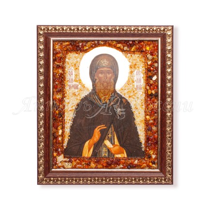 Икона из янтаря св. Антоний купить в Новосибирске
