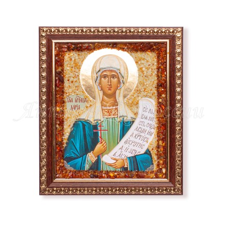 Икона из янтаря св.Дарья купить в Новосибирске