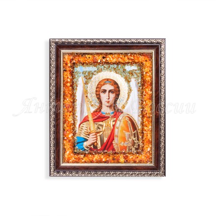 Икона св. Архангел Михаил, янтарь купить в Новосибирске
