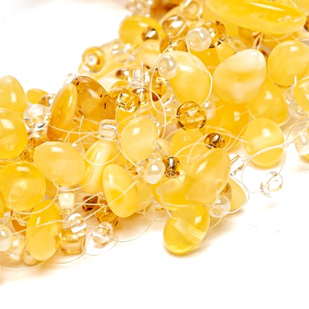 Браслет &quot;Воздушный&quot; из Янтаря и бисера купить