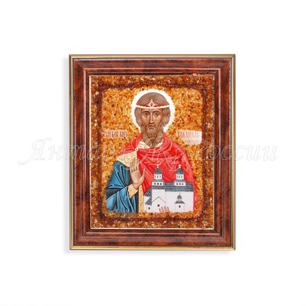 Икона из Янтаря св.Владислав купить в Новосибирске