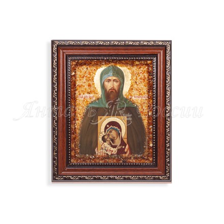Икона из Янтаря св.Игорь купить в Новосибирске