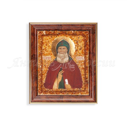 Икона из Янтаря св.Илия Муромский купить в Новосибирске
